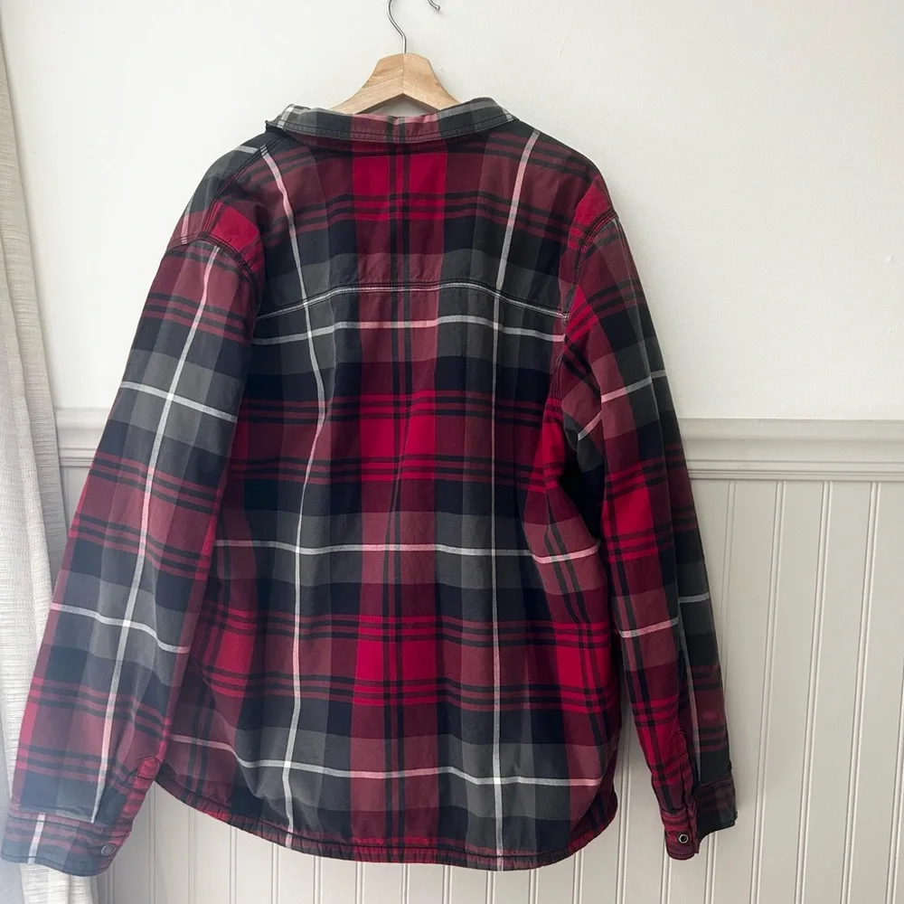 The North Face Campshire Plaid Sherpa Fleece Lined Shirt Jacket Mens XL